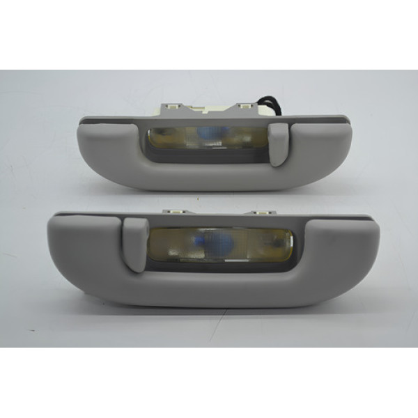 Par Puxador Alça Teto Pqp Com Luz Jeep Compass 2023 Original Cinza-escuro