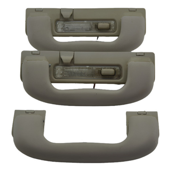Kit 3 Puxador Alça Teto Pqp Chevrolet Astra 2009 Original Creme