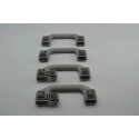 Kit 4 Puxador Apoio Alça Teto Pqp Mercedes C180 2012 Origina Preto