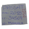 Manopla Cambio Automático C/coifa Passat 2018 Original Preto