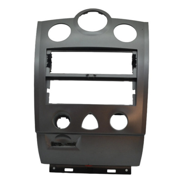 Moldura Radio Central Painel Megane 2013 Original Prateado