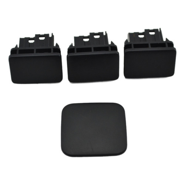 Kit 4 Tampa Botão Falso Painel L200 Triton 2020 Original Preto