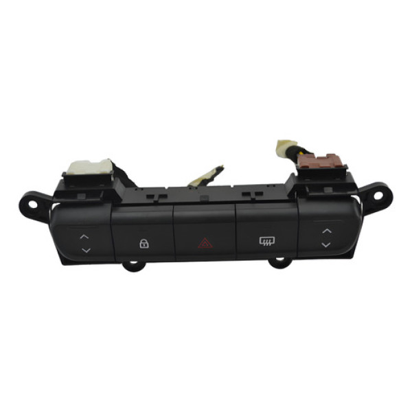 Botão Pisca Alerta Trava Desembaçador Kwid 2025 Original - Preto