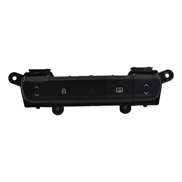 Botão Pisca Alerta Desembaçador Trava Kwid 2023 Original - Preto