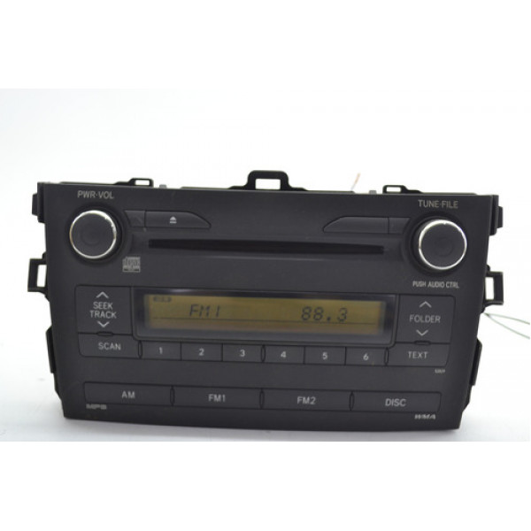 Radio Som Painel Toyota Corolla 2008 Original 8612002840