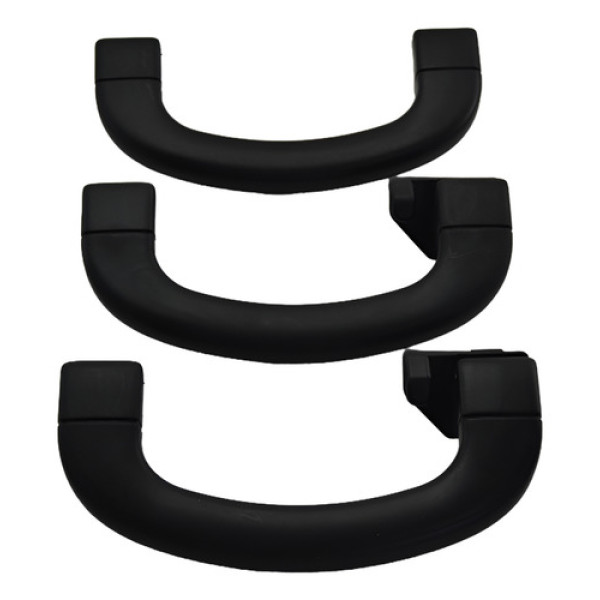 Kit Com 3 Puxador Alça Teto Pqp Fiat Argo 2020 Cronos Origin - Preto