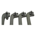 Kit 4 Puxador Interno Alça Teto Pqp Audi Q7 2016 Original Cinza