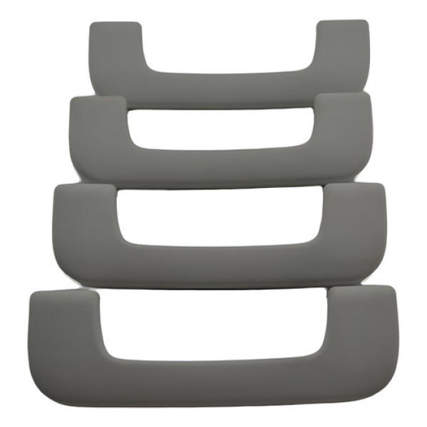 Kit Com 4 Puxador Alça Teto Pqp Audi A3 2009 Original Cinza-escuro