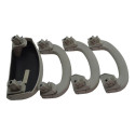 Kit 3 Puxador Alça Teto Pqp + Porta Oculos Punto 2013 Origin Bege