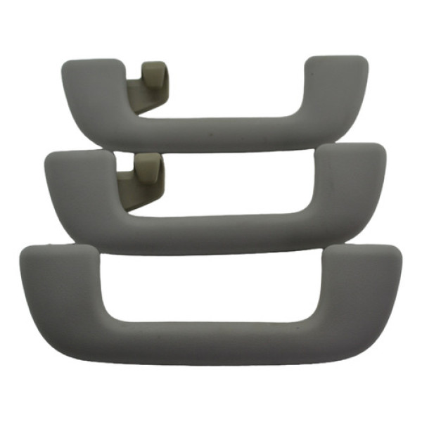 Kit Com 3 Puxador Alça Teto Pqp Corolla Xei 2010 Original Cinza