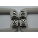 Kit 4  Puxador Alça Pqp Teto Ranger 2023 Original Cinza