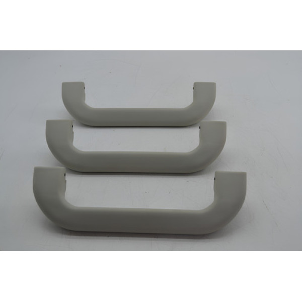 Kit 3 Puxador Alça Teto Pqp Volkswagen Fox 2013 Original - Cinza