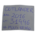 Moldura Acabamento Sensor De Chuva Outlander 2016 Original - Preto