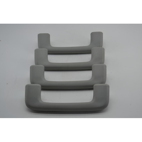 Kit 4 Puxador Alça Teto Pqp Mitsubishi Lancer 2014 Original Cinza-escuro