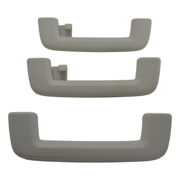 Kit Com 3 Puxador Alça Teto Pqp Ford Focus 2017 Original Cinza