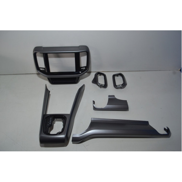 Kit Moldura Acabamento Painel Console Fiat Toro 2021 Origina