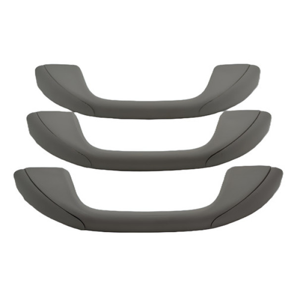 Kit 3 Puxador Alça Teto Pqp Renault Sandero 2013 Original - Cinza