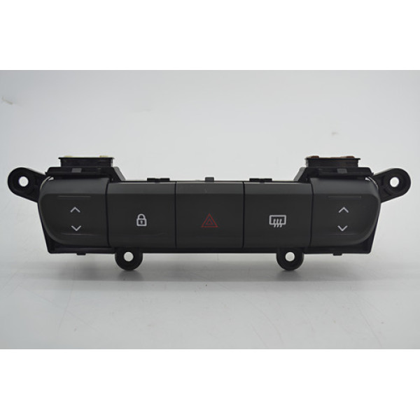 Botão Pisca Alerta Trava Desembaçador Kwid 2022 Original - Preto