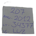 Luz Cortesia Dianteira Interna Teto  Peugeot 207 2012 Origin