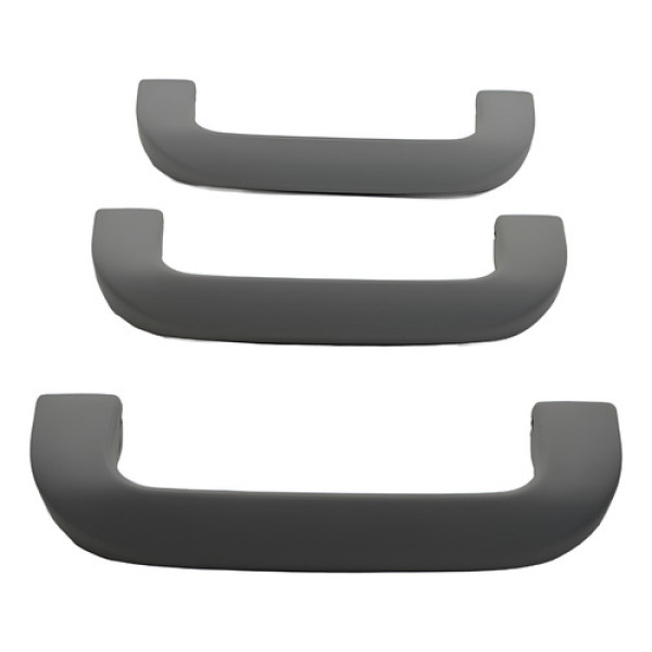 Kit Com 3 Puxador Alça Teto Pqp Volkswagen Fox 2008 Original Cinza