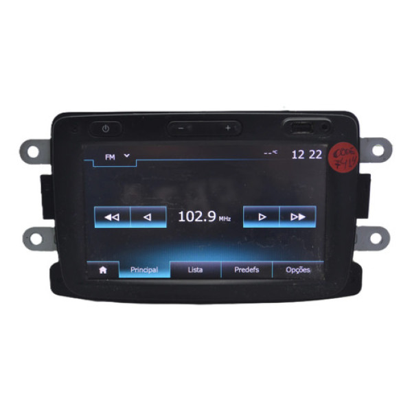 Tela Radio Multimidia Original Sandero Logan Kwid Preto