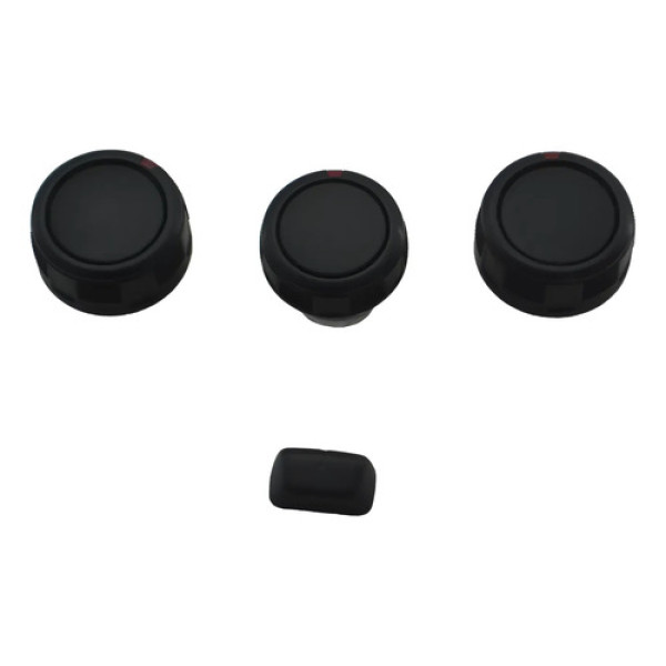 Kit 3 Botão Comando Ar Condicionado Kwid 2017-2024 Original Preto