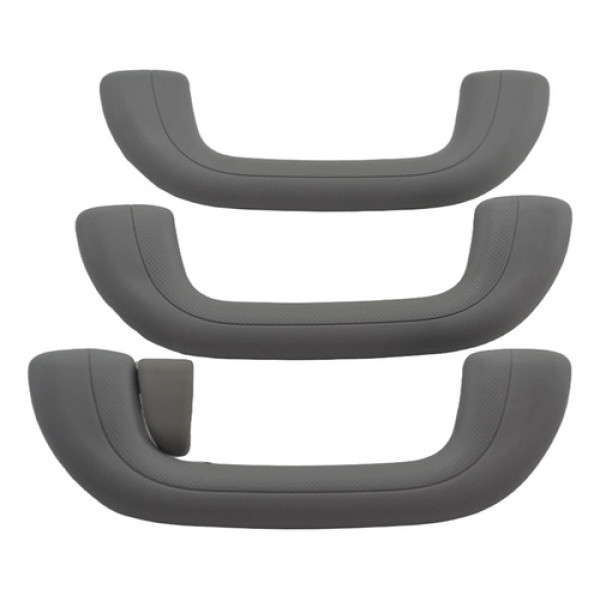 Kit 3 Puxador Alça Apoio Teto Pqp I30 2011 Original Cinza