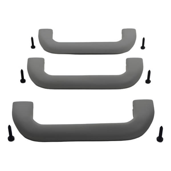 Kit Com 3 Puxador Alça Teto Pqp Vw Fox 2022 Original Cinza