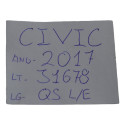 Quebra Sol Lado Esquerdo C/iluminação Civic 2017 Original
