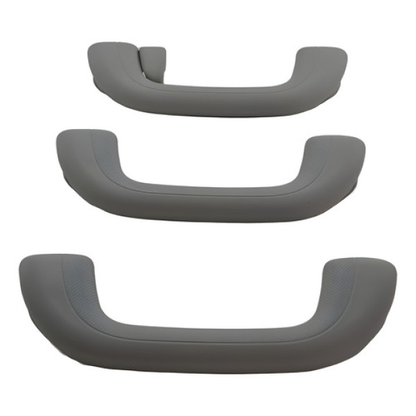 Kit Com 3 Puxador Alça Teto Pqp Hyundai Ix35 2015 Original Cinza-escuro