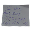 Quebra Sol Lado Esquerdo C/iluminação Civic 2019 Original