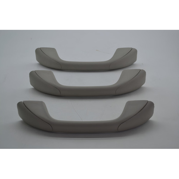 Kit Com 3 Puxador Alça Teto Pqp Logan 2015 Sandero Original - Cinza-escuro