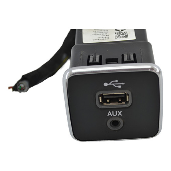 Entrada Conector Usb Auxiliar Fiat Cronos 2019 Argo Original Preto