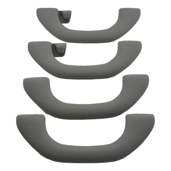 Kit 4 Puxador Alça Teto Pqp Vw Bora 2001 Golf Original - Cinza