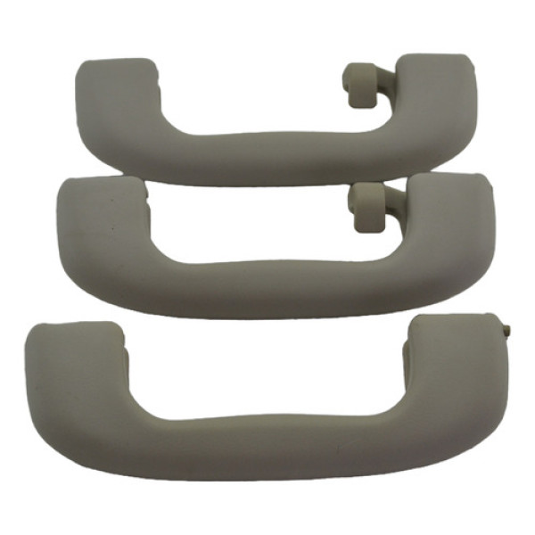 Kit 3 Puxador Alça Pqp Teto Gm Meriva 2003 Original Bege