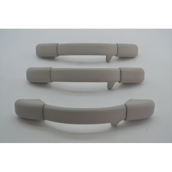 Kit 3 Puxador Alça Teto Pqp Cabide Peugeot 206 Original Cinza