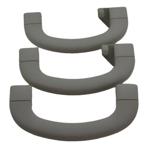 Kit Com 3 Puxador Alça Teto Pqp Fiat Cronos 2020 Argo Origin Cinza