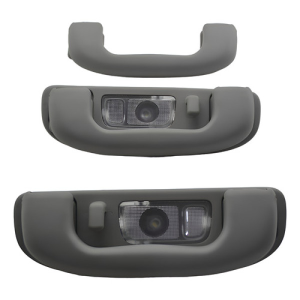 Kit Com 3 Puxador Alça Teto Pqp Chevrolet Equinox 2019 Orig Cinza-escuro