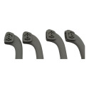 Kit 4 Puxador Alça Teto Pqp Peugeot 408 2017 Original Cinza