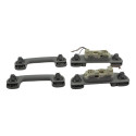 Kit 4 Puxador Alça Teto Pqp C/luz Jeep Compass 2018 Original Cinza