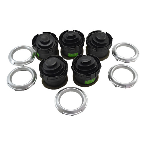 Kit 5 Difusor Ar Painel Com Aro Citroen C3 2021 Original