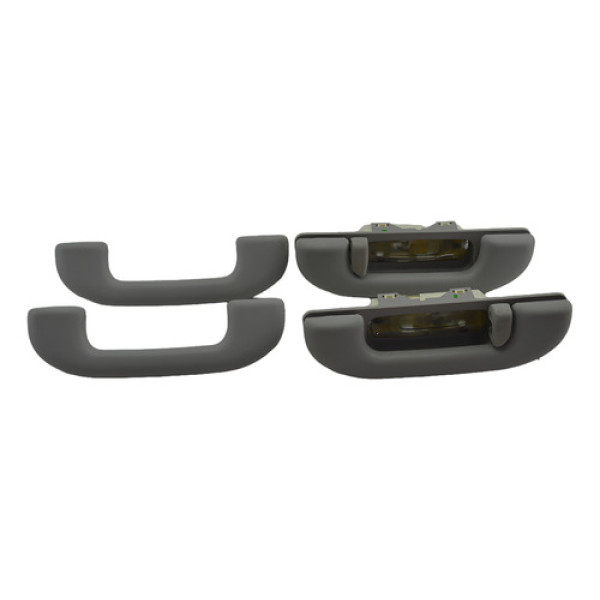 Kit 4 Puxador Alça Teto Pqp C/luz Jeep Compass 2018 Original Cinza