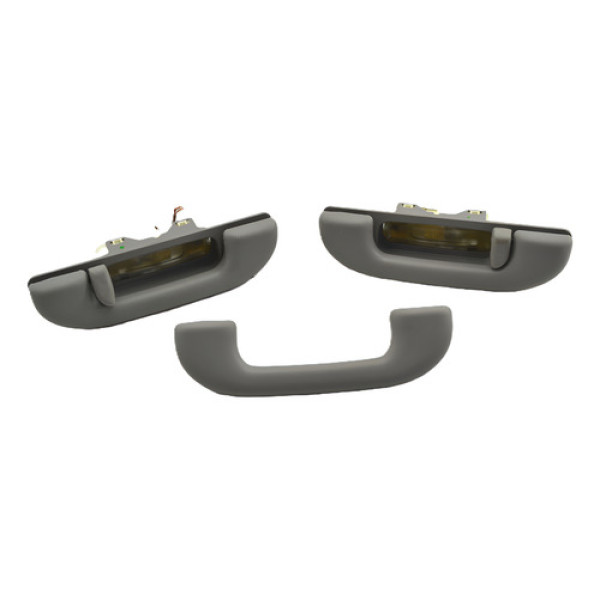 Kit 3 Puxador Alça Teto Pqp Fiat Toro 2019 Original Preto