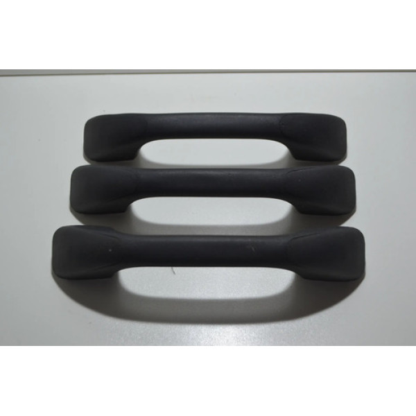 Kit 3 Puxador Alça Teto Pqp Sandero Stepway 2020 Original Preto