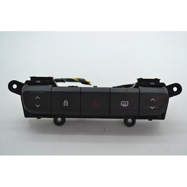 Botão Pisca Alerta Trava Desembaçador Renault Kwid Original  - Preto