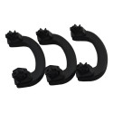 Kit Com 3 Puxador Alça Teto Pqp Fiat Cronos 2023 Argo Origin Preto