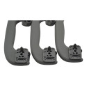 Kit 3 Puxador Alça Teto Pqp Chevrolet Agile 2012 Original Cinza