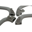 Kit Com 4 Puxador Alça Teto Pqp Vw Jetta 2008 Original Cinza
