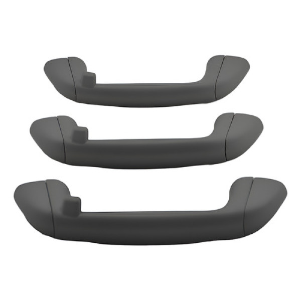 Kit Com 3 Puxador Alça Teto Pqp Toyota Etios 2016 Original Cinza-escuro