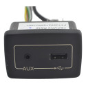 Entrada Conector Usb Auxiliar Console Fiat Mobi 2018 Origina - Preto